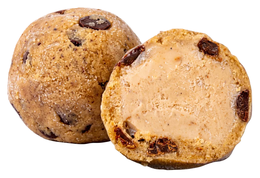 kü:gerl Cookie mit Mandel-Vanille-Eis, ganz und aufgeschnitten