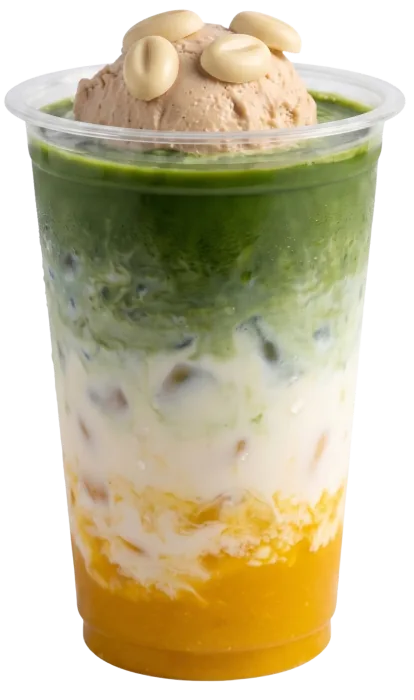 Matcha Passion Fruit Shake im Becher
